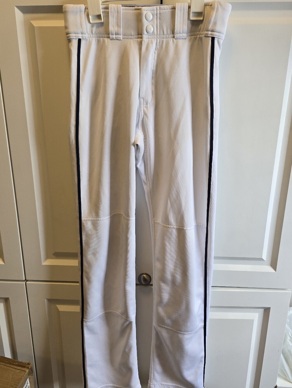 Easton Men's Baseball Pants White with Black Stripe Size Small